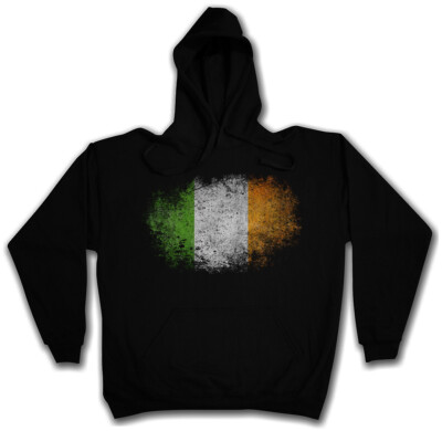 VINTAGE IRISH FLAG HOODIE KAPUZENPULLOVER Ireland Irland Pub Belfast Dublin
