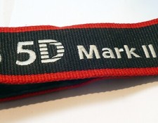 Canon EOS 5D Mark II Camera Shoulder Neck Strap Black-Red - Genuine OEM