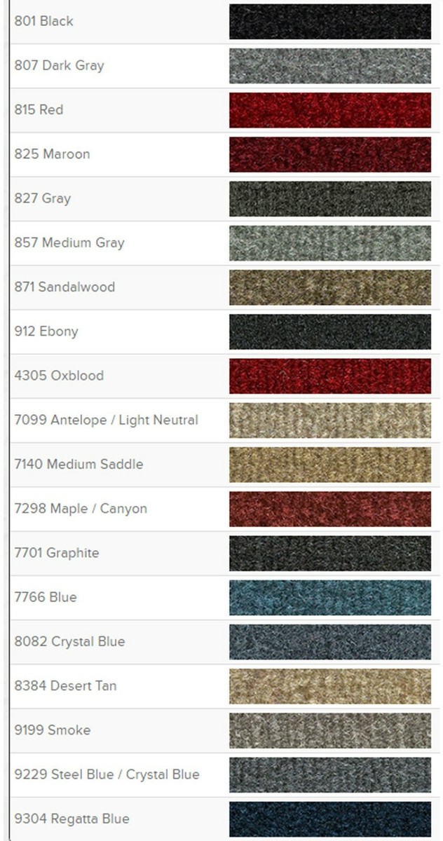 New! 1982 - 1987 Oldsmobile Cutlass Supreme MOLDED CARPET