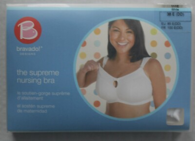 NEW IN PACKAGE Bravado Designs The Supreme Nursing Bra - 38E (DD) - White