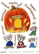 Suzy's Zoo"Happy Thanksgiving "Scrapbook 4.5x6 Sticker 9878-15 Stickers 1 SHEET