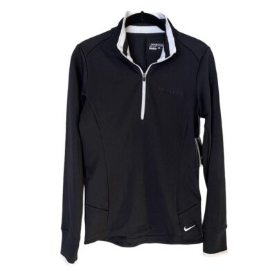 Nike NWT Women's GOLF Dri-Fit 1/4 Zip Black & White Pullover Size Small