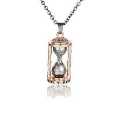 HOURGLASS URN ASHES MEMORIAL CREMATION Pendant On 22'' 925 Sterling Silver Chain