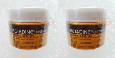 2x Betadine Ointment Povidone Iodine skin Infection Burns Scalds Antiseptic 50g