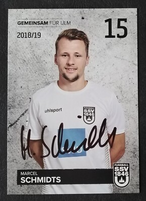 6716 Marcel Schmidts SSV Ulm 1846 2018/19 autograph card original signed