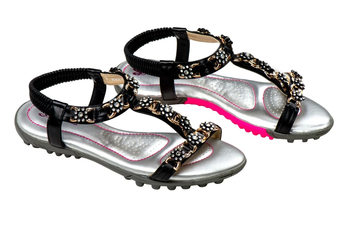NEW Cute Golf Sandals Women s Size 9 Sweet Sandals Twinkle Toes Black Rose