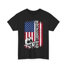 Mechanic Dad American Flag Shirt, Father's Day Shirt, Handyman Dad T-shirt 