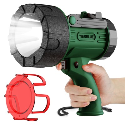YIERBLUE Rechargeable Spotlight Flashlight, 1000,000 High Lumen LED Spotlight...
