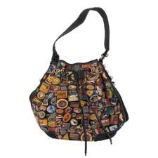 Sydney Love Black Folding Inner Pockets Shoulder Bag | Medium Size