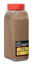 Woodland Ballast - Fine Brown 32 oz - Model Railroad Ballast - b1372
