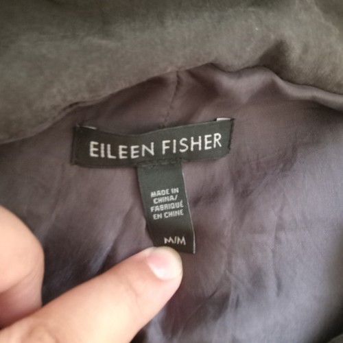 Chaqueta Eileen Fisher Gris Cremallera Completa Talla Mediana - Imagen 3 de 6