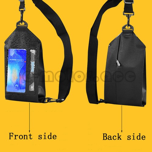 Waterproof Cell Phone Pouch Case Crossbody Bag Waist Chest Strap Storage Purse - Picture 6 of 12