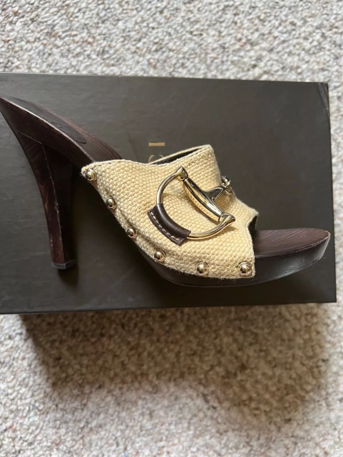 Sabot/sandales vintage gucci hipebit taille 8,5