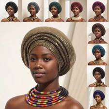 Arab Women Turban Nigeria Headtie Bonnet Headscarf Wrap Cap Hat Head Band New