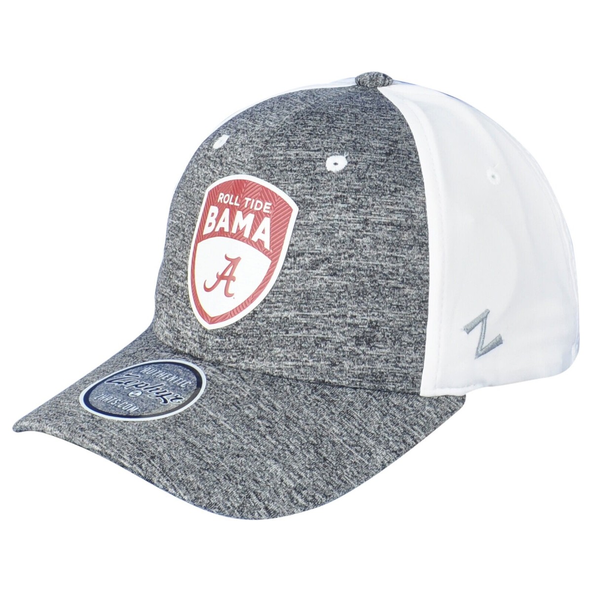 Zephyr Alabama Crimson Tide Hat Adjustable Gray White Snapback Cap NCAA