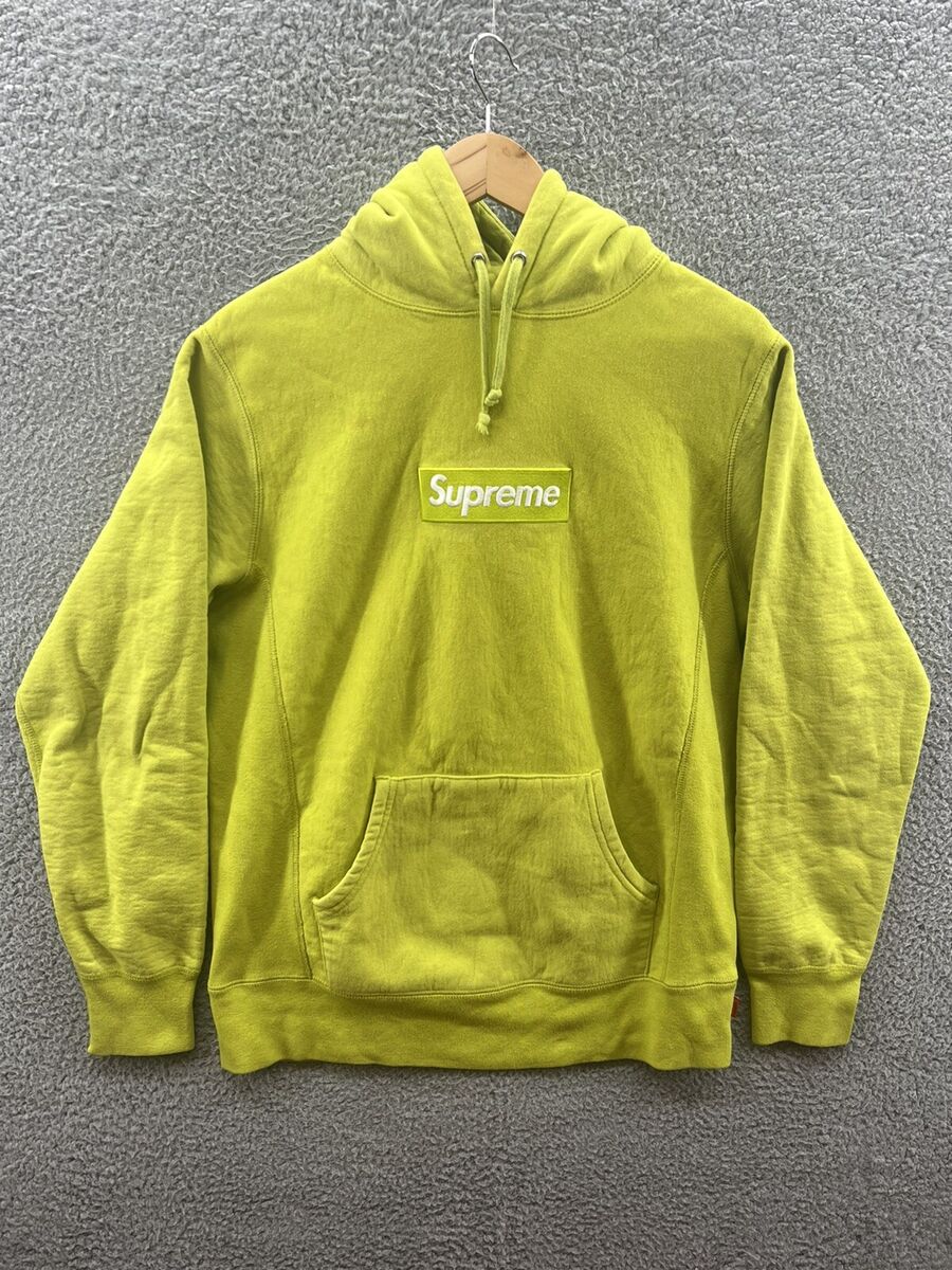 Supreme 2012 Acid Green Box Logo Pullover Hoodie Men's Size Supreme 2012 Acid Green Box Logo Pullover Hoodie Men's Size