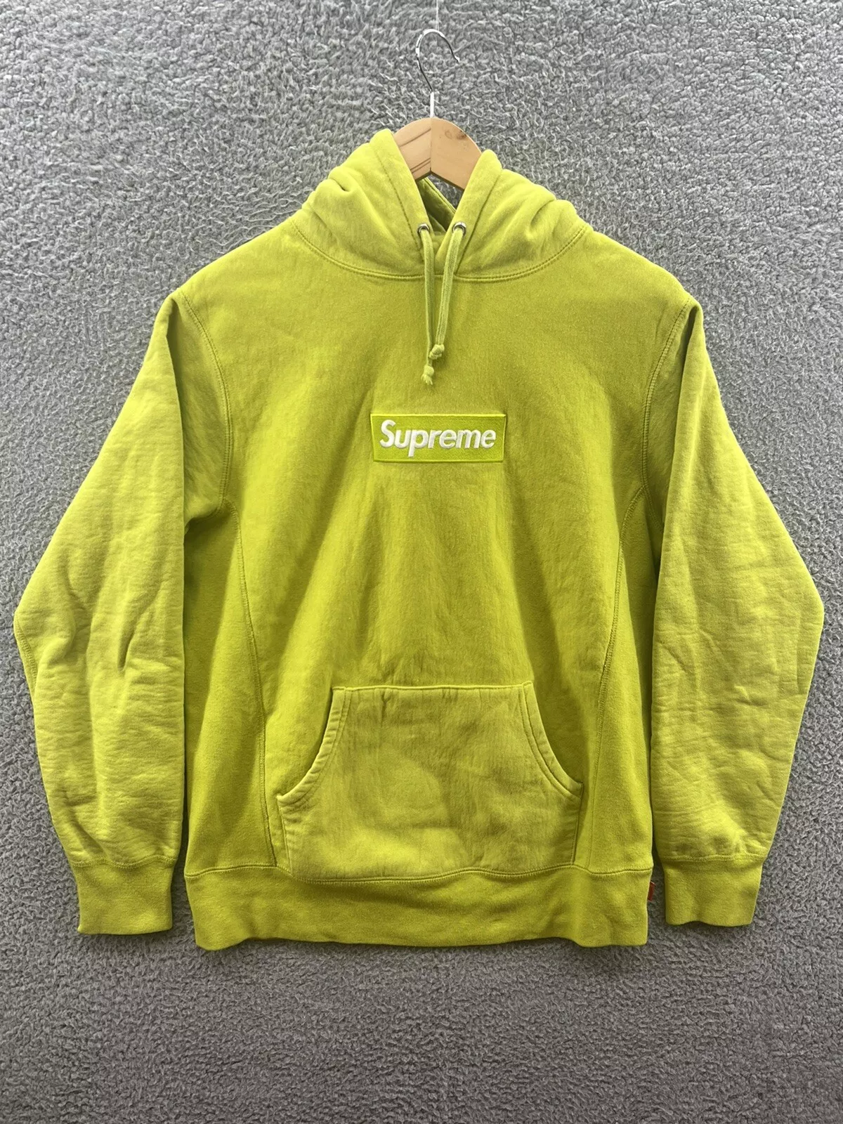 Pull à capuche homme Supreme 2012 boîte vert acide taille moyenne