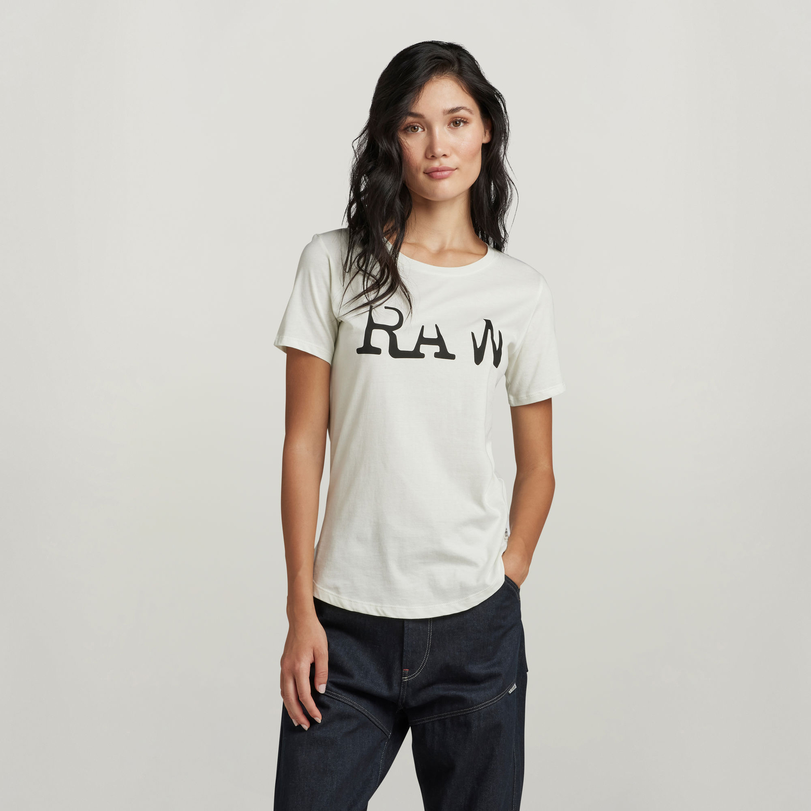 Женская футболка G-Star Raw Optic Slim Rundhalsausschnitt, самая легкая небесная футболка Größe: M