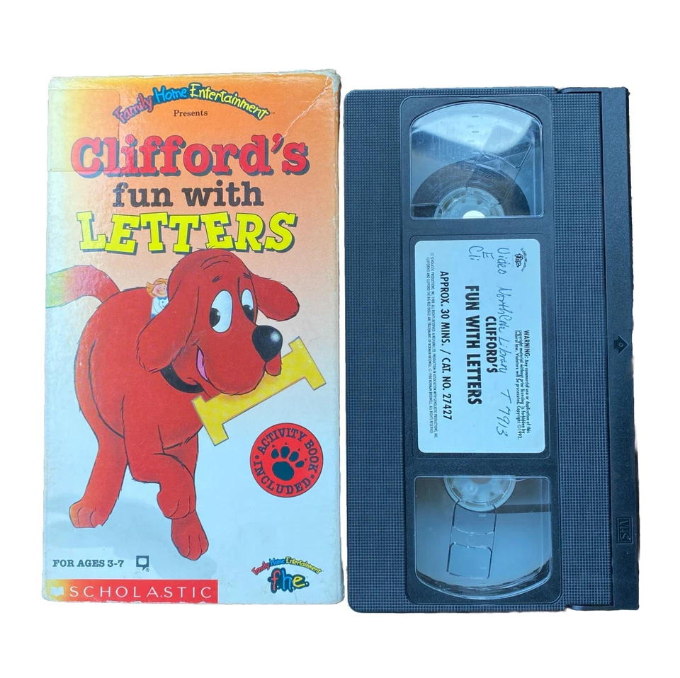Cliffords Fun With Letters VHS + Magic School Bus VHS Bees, OOP HTF Educational - Image 3 of 4