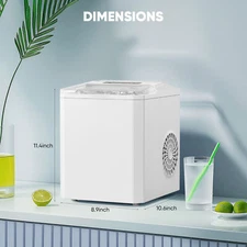 Tabletop Mini Ice Maker, Indoor and Outdoor Ice Maker with Ice Scoop