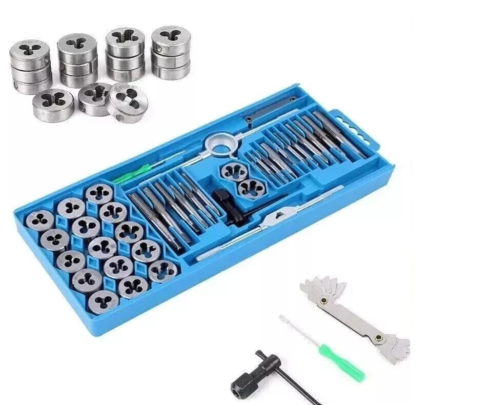 FILIERE MASCHI E FEMMINE KIT 40 PZ FILETTATURA FILIERA ACCIAIO AL CARBONE - Immagine 2 di 2