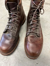 LL Bean Katahdin Chippewa Leather Boots Oxblood Cordovan Vibram USA Size 11D