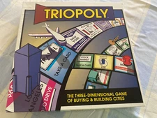 TRIOPOLY 1998 THREE DIMENSIONAL 3D REAL ESTATE GAME REVEAL ENT. CO. - COMPLETE