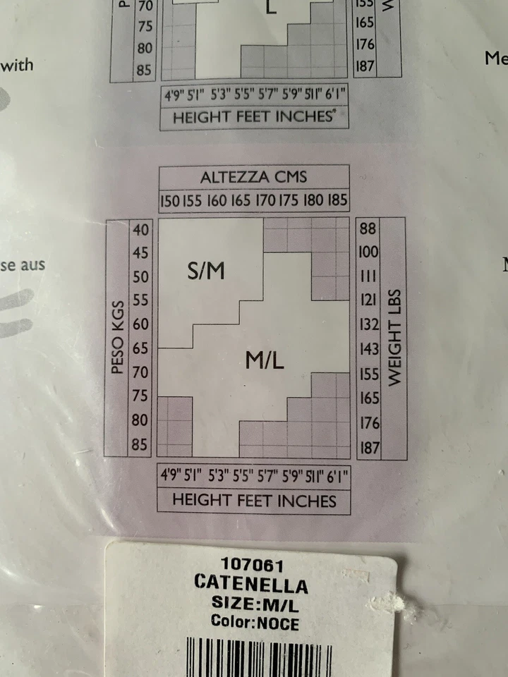 Pantimedias de diseñador italiano Philippe Matignon M/L nogal Foto 3 de 4