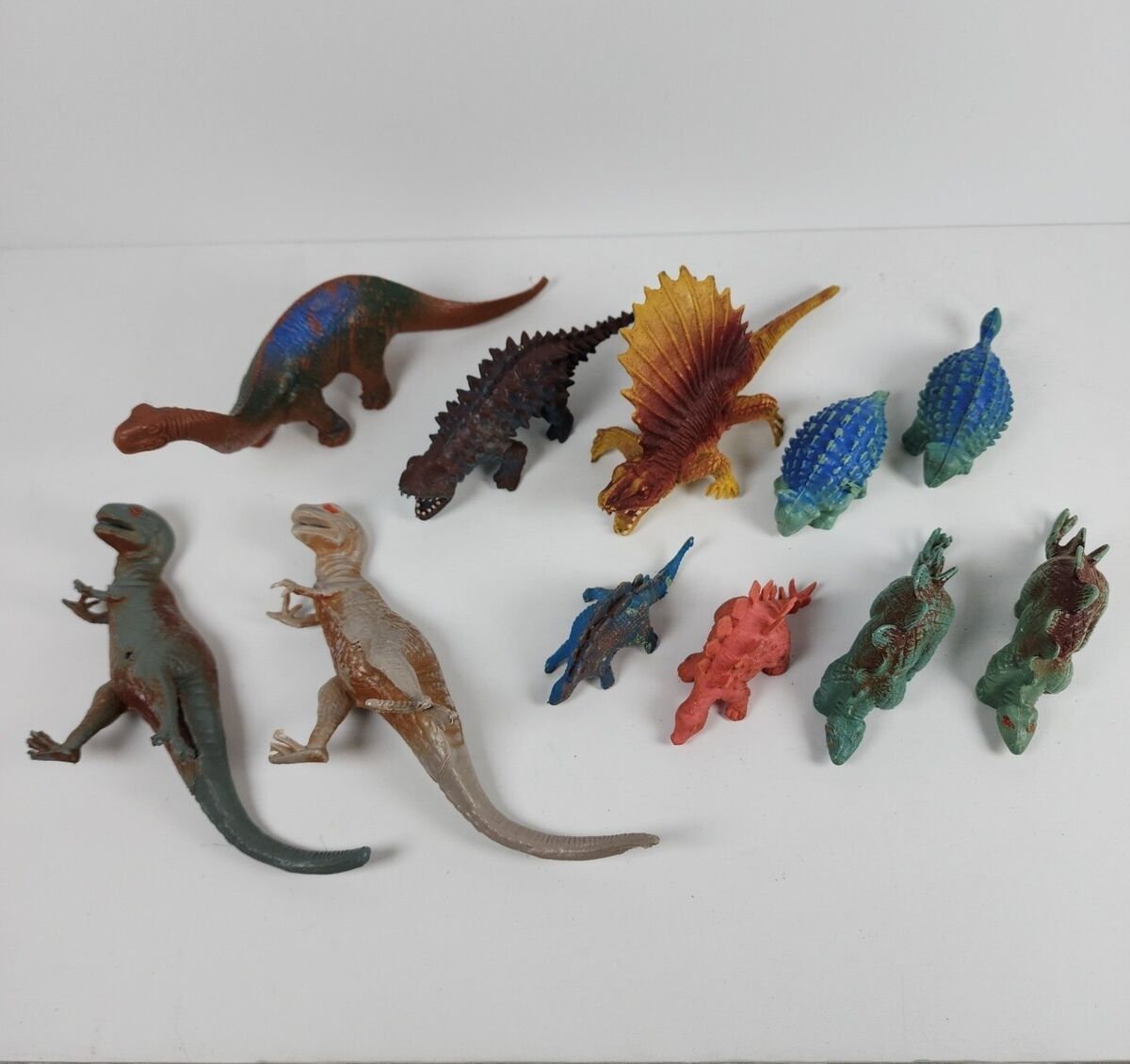 Lot of 11 Vintage Prehistoric Dinosaur Toy Figures Made in Lot of 11 Vintage Prehistoric Dinosaur Toy Figures Made in