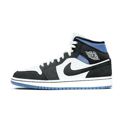 Women's Air Jordan 1 Mid White Black 