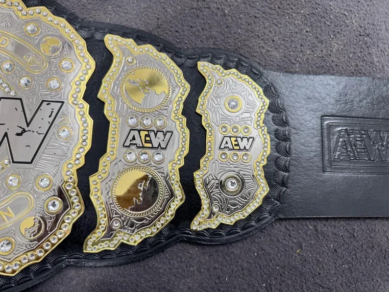 AEW World Wrestling Championship Title Adult Size Belts Heavyweight Belt 2MM NEW