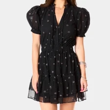 Buddy Love clementine elastic waist mini dress comet stars xs