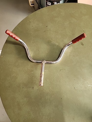 1970s SCHWINN LIL TIGER PIXIE ETC CHROME HANDLE BARS GOOSE + RED GRIPS NICE L$$K - Picture 9 of 21
