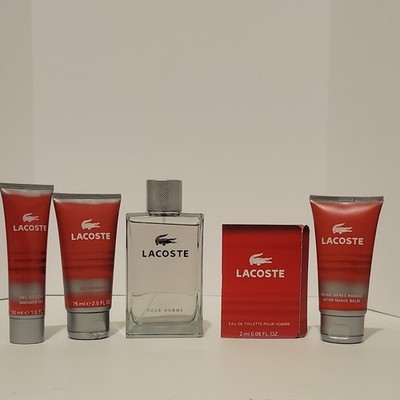 Vintage Lacoste Pour Homme Eau de Toilette Spray 5 Piece Set
