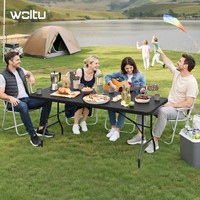 Woltu Klapptisch Gartentisch Buffettisch Campingtisch Mit Tragegriff 180X74 Cm