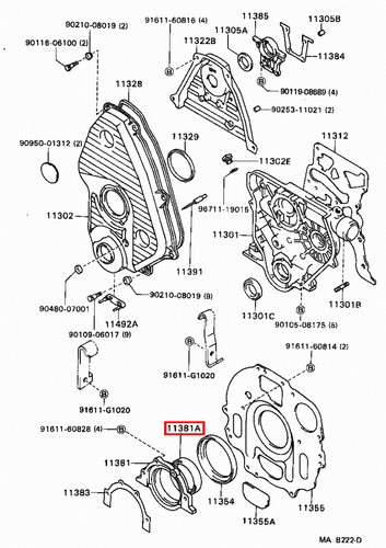 Genuine Hilux LN110 LN109 LN108 LN107 LN106 3L 2L Rear Main Oil Crankshaft Seal - Picture 14 of 20