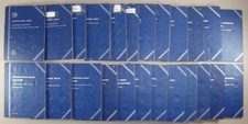 Lot of (24) Whitman Tri-Fold Blue Folder Albums Indian Cents to Franklin Halves