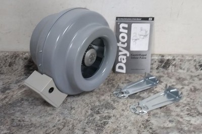 Dayton 23228 10 In Duct Diameter 120VAC 630 CFM In-Line Duct Fan