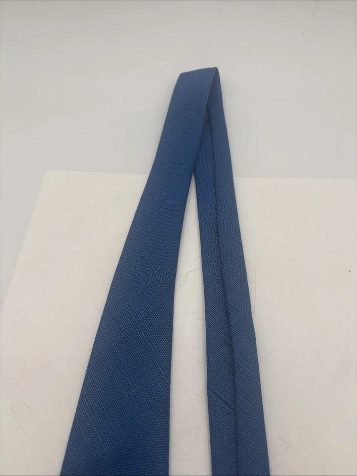 Polo by Ralph Lauren Tie 100% Linen Solid Blue Vintage 53” - Image 2 of 4