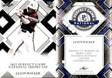 JAXON WALKER Rookie 2023 Leaf Perfect Game National Showcase #53 BLACK