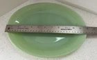 Vintage  Jadeite Green Milk Glass 12 IN Platter Service Serving Dish Ribbed
