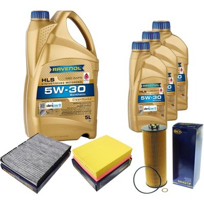 SCT Inspektionspaket 8L RAVENOL HLS 5W-30 für VW Passat Variant 2.5 TDI