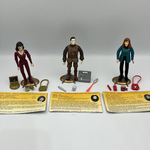 Lot Of 3 Loose Star Trek Figures 1993 Playmates w/ Accessories *Read*