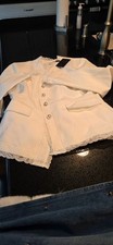 Mooyius pearl button lace trimmed blazer