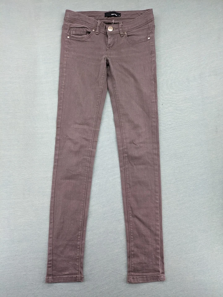 Tally Weijl Damen Röhrenjeans Gr 32 Braun Skinny Fit Stretch Low Rise Hose - Bild 1 von 4