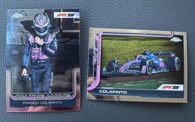 2025 Topps Chrome Formula 1 F 1 #187 Franco Colapinto (F1 On The Move) & #87