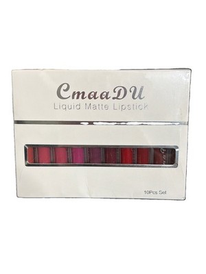 CmaaDu 10-Piece Liquid Matte Lipstick Set - Waterproof & Long-Lasting Lip Gloss
