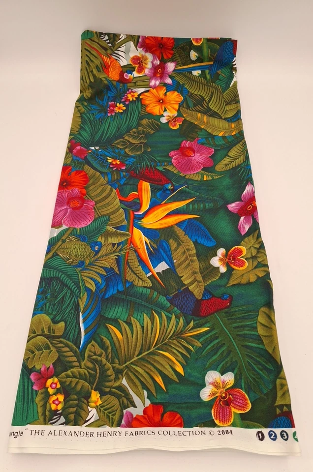 The Alexander Henry Fabrics Collection 2004 Misty Jungle 45英寸1.5+码全新 — 第 3/4 张图片