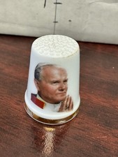 Royal Albert Bone China Thimble Pope John Paul II U.K. Visit 1982