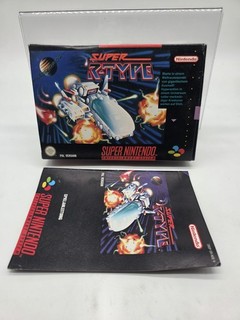 Super Nintendo SNES Super R Type vuoto confezione originale scatola vuota e istruzioni NOE da collezione